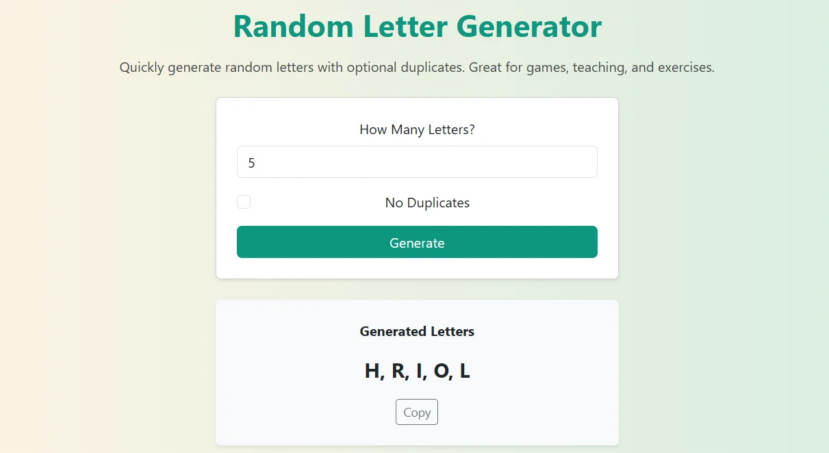 random-letter-generator